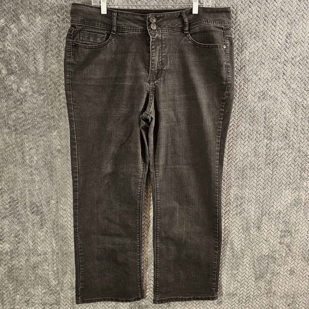 WALLFLOWER Women's Size 16 Plus Short The Luscious Curvy‎ Fit Jeans Black